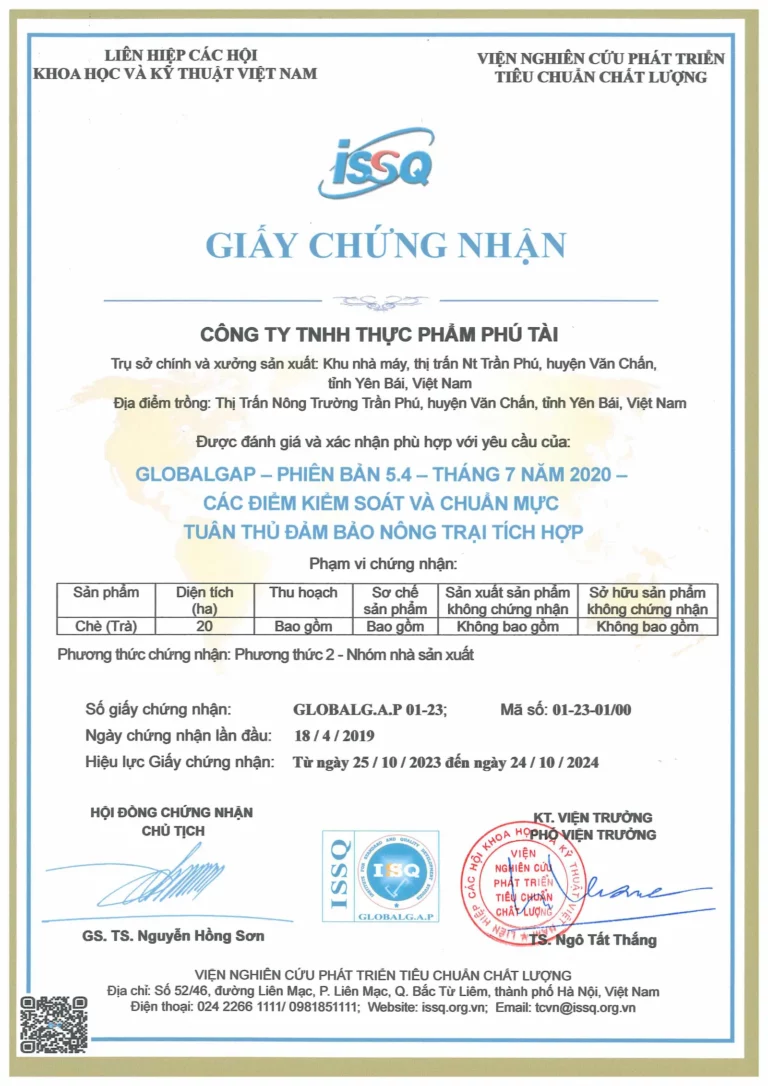 Chứng nhận 1